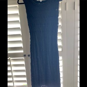 Black mid length lace dress